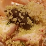 小料理 わみや - 【H28.8.31】クスクス・帆立・蛸・鮪の漬け。帆立に才巻海老。