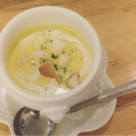 フタツボシ　カフェ - かぼちゃの冷製スープ