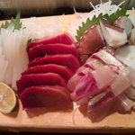 かわなみ鮨 - シロ烏賊、トロ、縞あじ、タコ(2010/10)