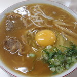 いのたに - ラーメンに生卵追加