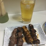 赤城 - 酎ハイ、串4本201607