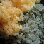 ネティネティ - 二色ライス（ウコンとホウレン草）