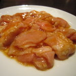 焼肉×もつ鍋 二子玉川 蔵月 - ギャラ（大4の胃）　680円　もみダレは赤みそ