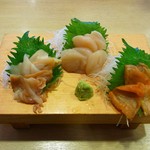 沼津魚がし鮨　 - 貝３種盛り(1145円)