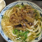 丸亀製麺 - 肉ごぼう乗せ～
