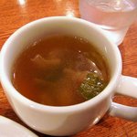 レストラン・サカキ - RESTAURANT SAKAKI ＠京橋 ランチに付く、コンソメ野菜スープ