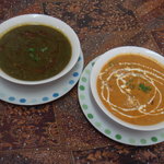 GANGA - ベジタブルドライカレーとマトンとほうれん草カレー８００円×２