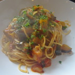 メルカド - 自家製パスタ。味付けも独特で美味しい。