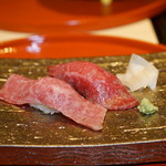 肉屋 雪月花 NAGOYA - 牛握り　酢は自家製とのこと