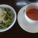 洋食 三浦亭 - サラダとスープ