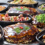Hiroshima Okonomiyaki Koukouya - せっかくだから色んなものが食べたいの！そんなあなたの為の欲張りセット　4人用セット6500円　　3人用セット5000円　2人用セット