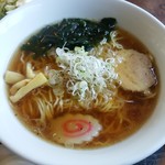 つちや食事処 - 【2016.9.2(金)】醤油ラーメン＋半カレーセット900円の醤油ラーメン