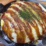 安登鉄板焼製作所　あとてつ - お好み焼きそば（玉子、生麺ダブル）
