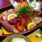 海鮮うまいもん屋 てっぺん - 大漁刺身定食 1300円