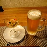 Shikisaisai Maru - お通しとビール