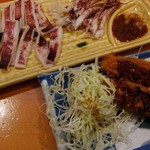 おぎ野 - 烏賊一夜干しと串カツ