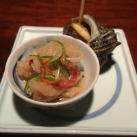 蕎麦懐石 無庵 - 鴨の皮の南蛮漬け
                