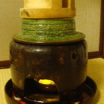 Oryori Kifune - 〆のご飯は陶器の竈で炊きます
