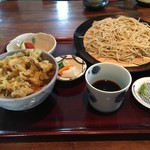 志蕎庵 江月 - 2016.8　かき揚げ丼(塩)