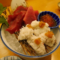 浅草じゅうろく - 大間の鮪
                鱧の湯引き
                いくら