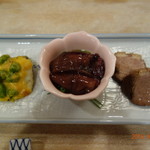 突き出し３種。