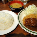 大きなメンチカツ定食（1000円）ライス大盛（50円）