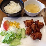 みぃ珈琲 - H.28.9.2.昼 唐揚定食 750円税込