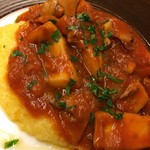 TRATTORIA da COVINO - 青森県産小ヤリイカのトマト煮とポレンタ