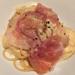 TRATTORIA HIRO - 白アスパラと那須御用卵のカルボナーラ