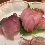 はらまさ - 新鮮な金目鯛とシマアジ 旨味が強いです。