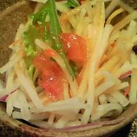 旬菜ステーキ処 らいむらいと - ランチの大根サラダ