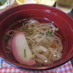 まち喫茶店 - にゅうめんが付いていました♪