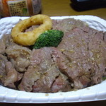 肉のハナマサ - ステーキ弁当500円