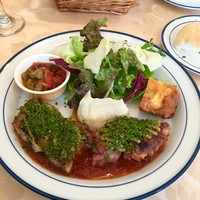 ダン ル シエル - 鶏もも肉のマスタードパン粉焼き