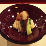 Souji Ki Soudou Roku Dai - 鱧の落とし追い酢、天に自家製の梅肉。