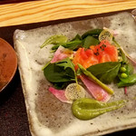 Restaurant つじ川 - スモークサーモンのサラダ仕立て