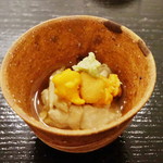 鮨 泰蔵 - 汲み上げ湯葉　雲丹と共に