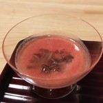 松川 - （2016/7）トマトとじゅんさいの汁物