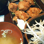 ゑびす - 2010.10.25　みつせ鶏の唐揚定食