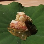 松川 - （2016/7）北海道の毛蟹と木耳 ポン酢ジュレがけ