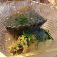 松川 - （2016/7）蒸し鮑と雲丹のすっぽんジュレがけ