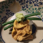 松川 - （2016/7）造り：淡路の真鯛と唐津の赤雲丹