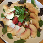 木の実 - 冷製ももとトマトの明太子バジルパスタ 1380円