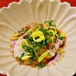 味 ふくしま - 『さわらの炙り』!!あさつきとおろしポン酢で味付け～!!香ばしくって 炙り加減が絶品で、おろしポン酢で あっさり さっぱり～!! 酒のアテとして、相性抜群だったぁぁぁ～♪(^o^)丿