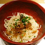 蕎麦と日本料理　驚　KYO - じゃこと高菜の蕎麦（更科）