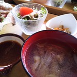 食匠 なる花 - ローストポーク丼(大)おろしダレのセット物ローストポーク丼(大)ニンニクダレのセット物