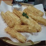 なら屋 - 嶽きみの天ぷら