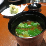 日本料理 晴山 - 【再訪3】お味噌汁とお漬物
