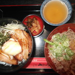 Udombouyamamuro - とろとろミニ　チャーシュー丼と、おろし蕎麦のセット