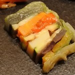 神戸牛炉窯焼ステーキ 雪月風花 北野坂 - 夏野菜のテリーヌ